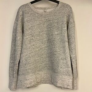 J. Crew Heather Gray Terry Pullover Sweatshirt- Size Medium